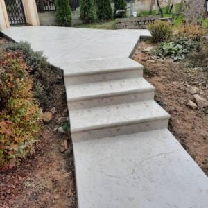 Štampani beton, vorišna staza sa stepenicima - Novi Sad 2021.