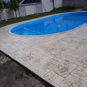 MV štampani beton - projekta izrada štampanog betona oko bazena - Novi Sad 2019.